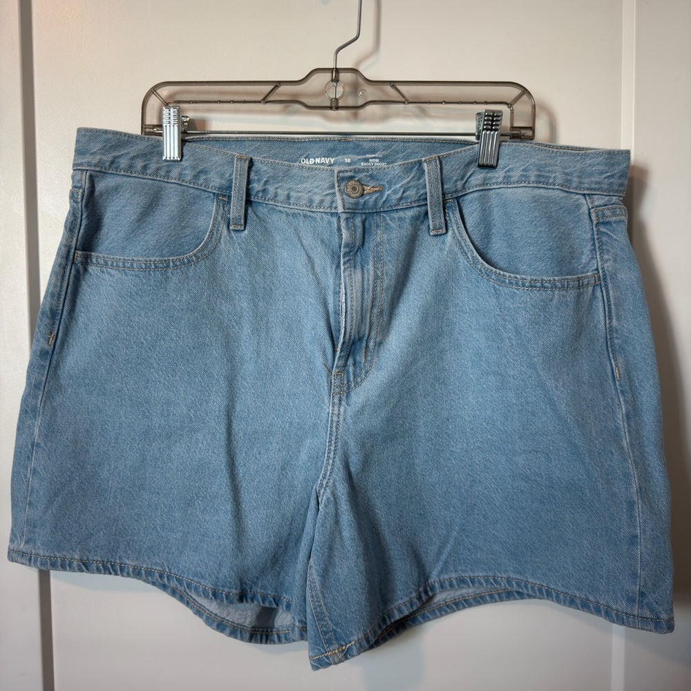 Old Navy High-Rise Blue Baggy Shorts